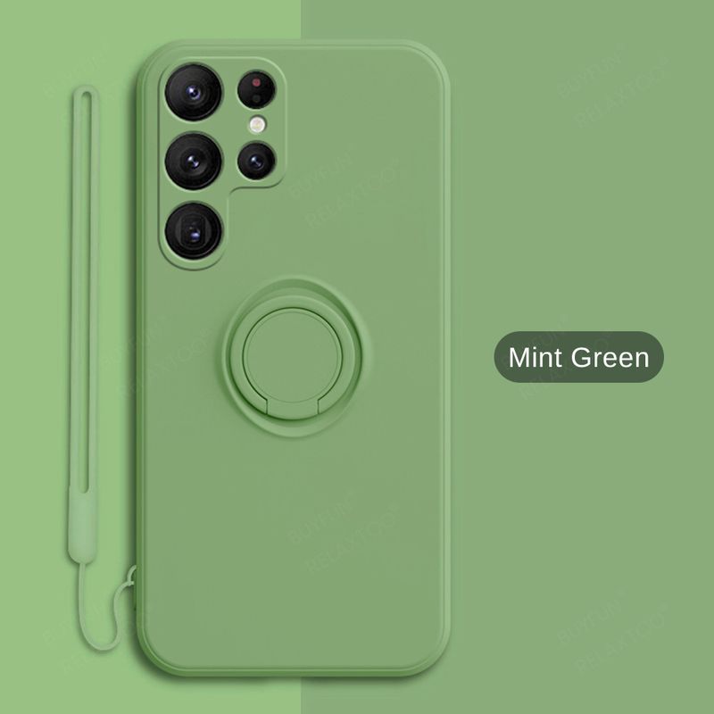 Do Samsung Galaxy A54 5G Case silikonowy miękki aparat odporny na wstrząsy pokrowiec samsung A34 A14 4G 2023 samochodowy pierścień magnetyczny stojak smycz lina_voghion.com