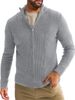 Neue Herren Stehkragen Reißverschluss Strickjacke Pullover Winter Casual Langarm Strickpullover Jacke_voghion.com