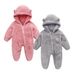 Infant And Toddler Double Sided Fleece With Open Hands And Feet Plus Velvet For Warmth, Solid Color One Piece Romper For Men And Women_voghion.com