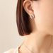 Fashion Roman Micro Dia Double Ring Bracelet Simple Light Niche Design Clavicle Chain Earrings Set_voghion.com