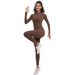 New Style Half-Zip Tight-Fitting Solid Color High Elastic Long Yoga Suit For Fitness Running Sports Jumpsuit_voghion.com