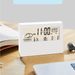 LED Silent Smart Weather Electronic Ins Desktop Perpetual Calendar Table Transparent Student Small Alarm Clock_voghion.com