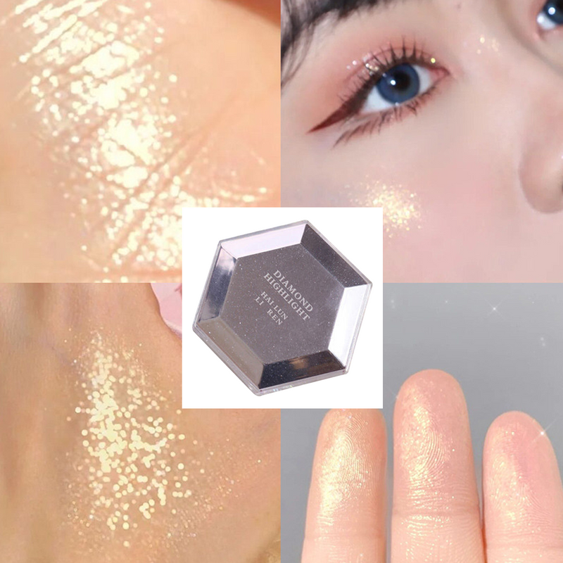 Hislaves Hislaves Highlighter Palette Pudră nezburătoare lucioasă Perlat pentru iluminare a feței Luminizer Body Facial Highlighting Contour Palette pentru fete_voghion.com