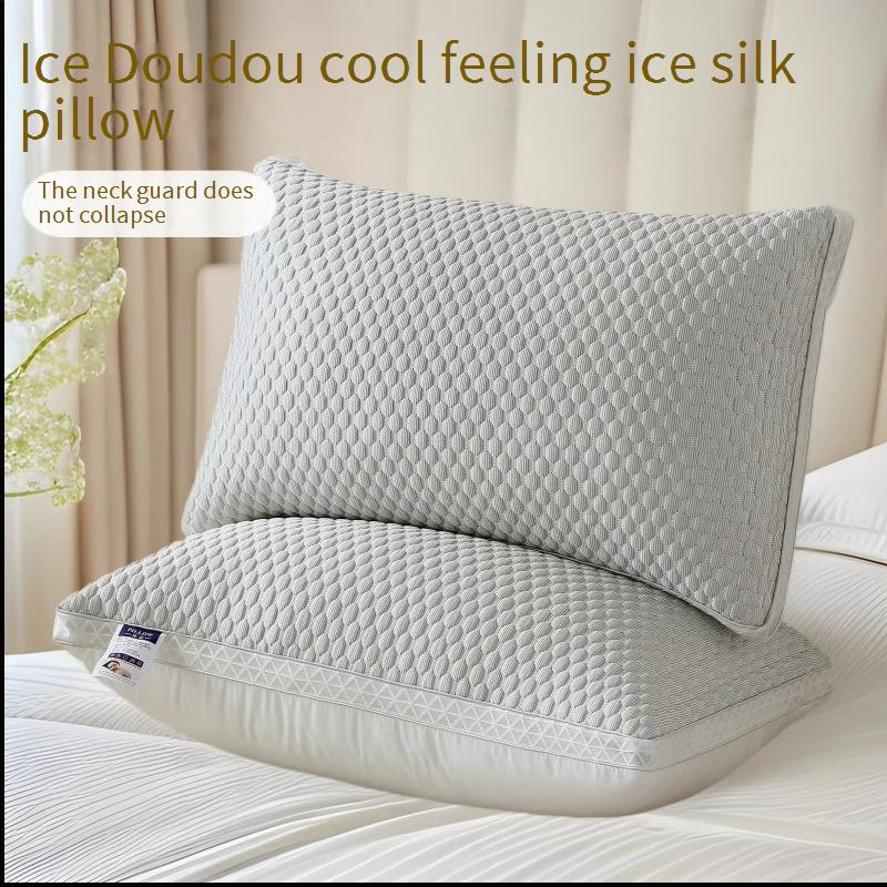 Kissenkern Sommer Kühles Gefühl Eisbohnen Eisseidenkissen Dreidimensionales weiches hohes Kissen Geschenk_voghion.com