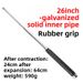 Solid Stick, Metal Self-defense Whip, Car-mounted Stainless Steel Alloy Telescopic Three-section Portable Dog Stick Galvanized_voghion.com