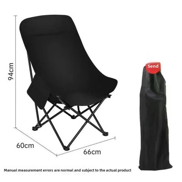 Outdoor Folding Moon Portable Camping Fishing Stool Picnic Art Sketching Reclining Chair_voghion.com