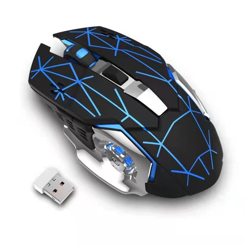 Wireless Gaming Mouse – 1600DPI, 6 Buttons, 2.4G+Bluetooth, 4-Way Scroll, RGB Lighting (Black/Gray/White/Pink/Starlight Black)​_voghion.com