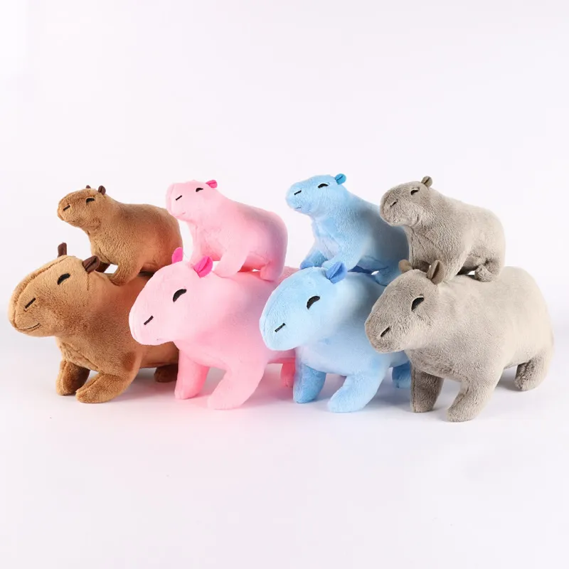 18/30cm Capybara Rongeur Peluche Animal de Bande Dessinée Hydrochoerus Hydrochaeris Peluche Poupée Peluche Cadeau de Noël Jouets Pour Enfants_voghion.com