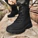 Outdoor High-Top-Stiefel Herren Casual Combat Boots Herren Weiche, verschleißfeste, rutschfeste Schnürschuhe, flache, bequeme Wanderschuhe Herren_voghion.com