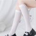 Wadenstrümpfe für Damen, blickdichte Samtsocken bis zur Mitte der Wade, JK-Strümpfe für Schüler, schwarze Overknee-Socken bis zur halben Wade_voghion.com
