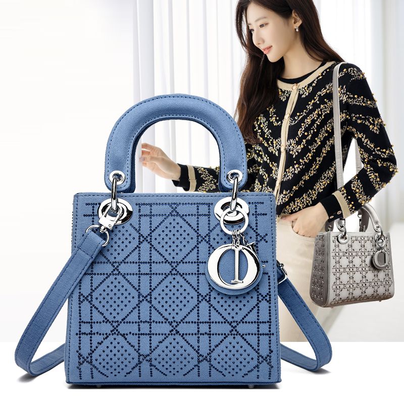 Daifei Women's Bag Handbag 2024 New Style Handbag Fashionable One Shoulder Diamond Water Diamond Bag for Going Out_voghion.com