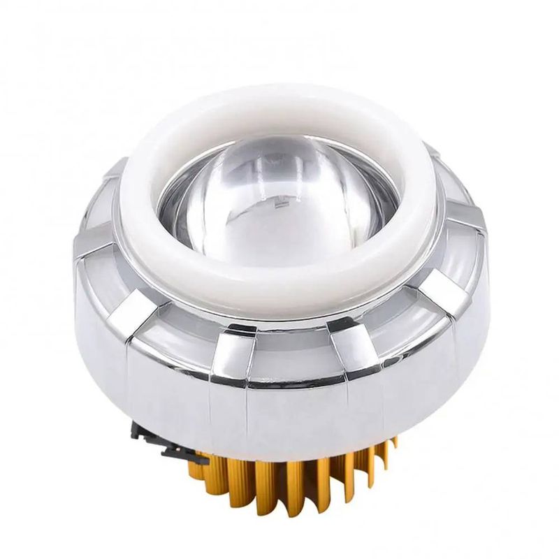 moto LED flash faro modificato fantasma fuoco occhio d'angelo occhio di demone doppia luce lente laser cannone_voghion.com