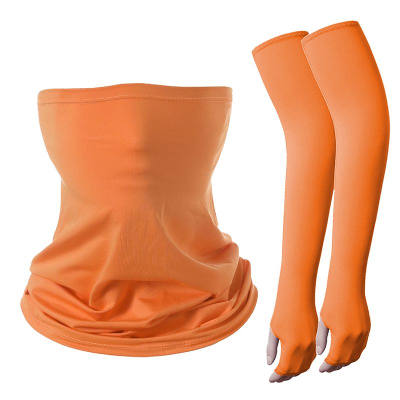 Cycling Face Mask Cycling Ice Silk Sleeves Sun Protection Neck Scarf Sun Shading Sweat Absorption Sports Sleeves Arm Guard Neck Protection Suit_voghion.com