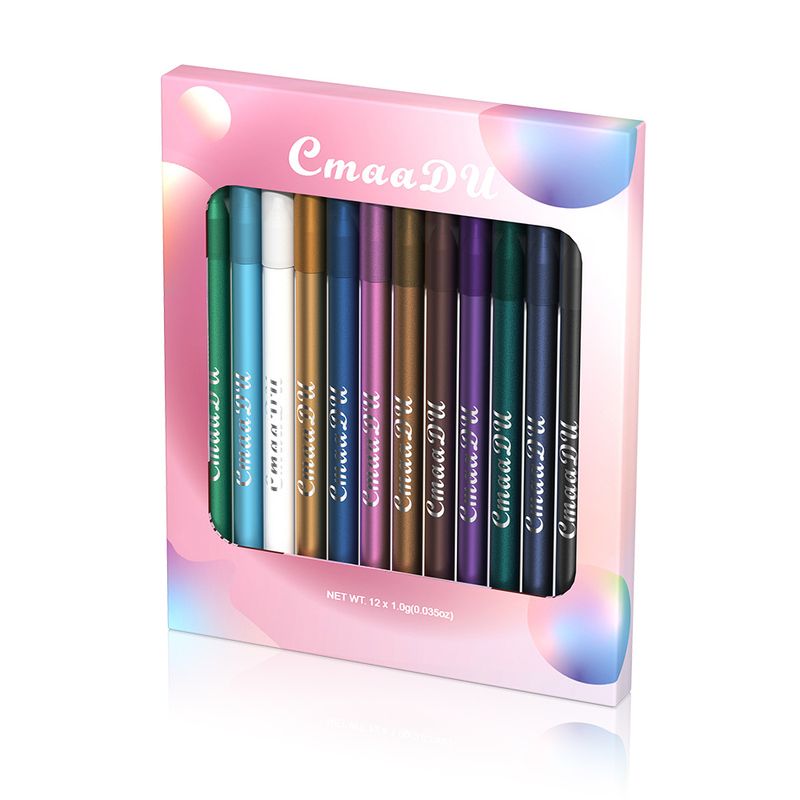 Delineador de sombra de olhos com 12 cores de bicho-da-seda_voghion.com