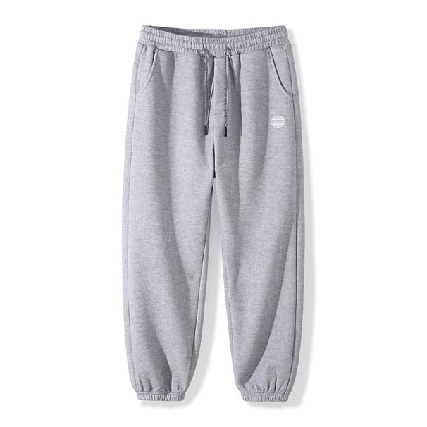 Herrenbekleidung Waffel-Jogginghose Herren Freizeitsporthose Herren lange Hose Herren Herbst und Winter japanische trendige Herrenbekleidung lockere Bündchen_voghion.com