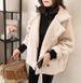 Women's Faux Suede Faux Fur Lined Short Jacket - Winter Cozy Fleece Outerwear Loose Fit Bomber Style, Button Zipper Closure (Khaki, Beige, Coffee)_voghion.com
