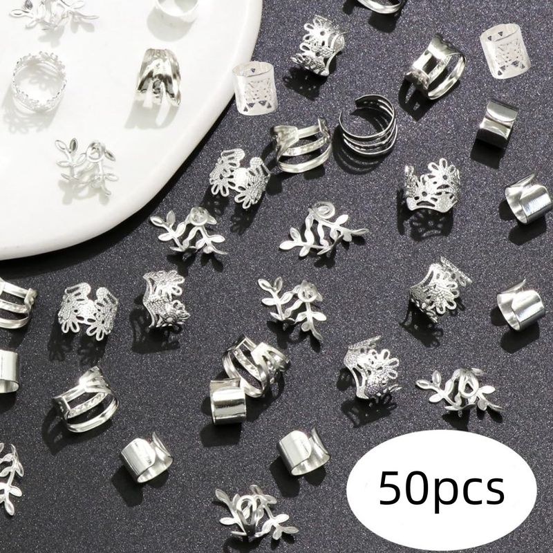 Hair Clips&Pins 50 Pieces Of Hollow Dreadlocks Hair Rings For Full Hosting Hot Selling Models_voghion.com