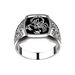 Bague créative en relief pour homme, motif totem gravé, motif scorpion venimeux_voghion.com