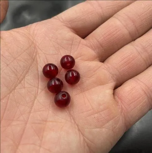 Optimisation des accessoires de bricolage Perles en tube de cire d'abeille ambrée Perles de riz Lot en vrac Perles de boucle de sécurité en cire d'abeille ancienne Forme ancienne_voghion.com