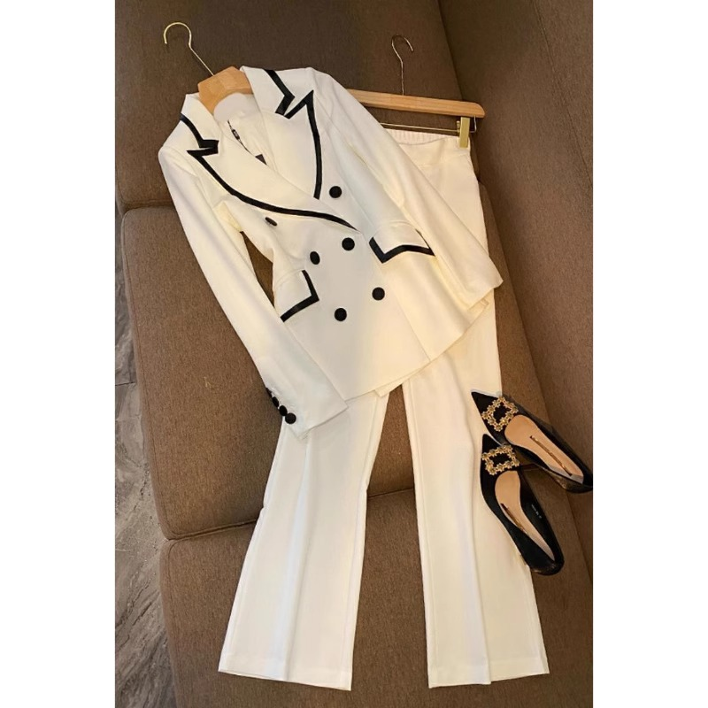 Dameklær varer profesjonelle arbeidsklær hvit dress dresser for kvinner vår og høst uformell mote formelle anledninger high end følelse_voghion.com