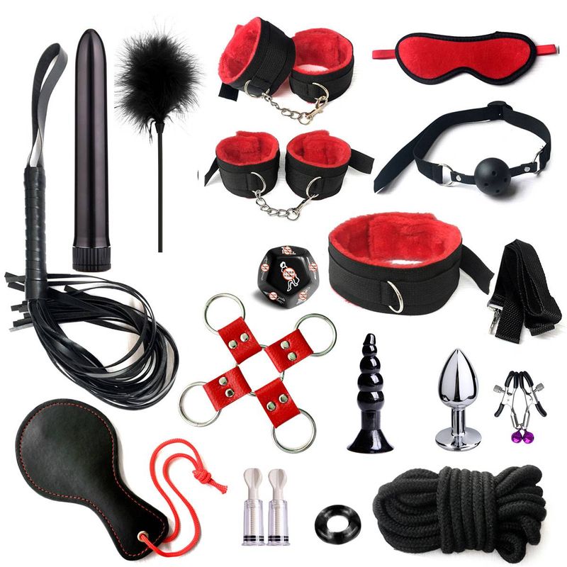 17 Piece Set Of Red Anal Plug Grand Slam Sex Toys_voghion.com