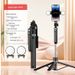 Verstelbaar 1,7 m Bluetooth selfiestick-statief met 360° cardanische ophanging en led-vullicht - Trillingsbestendige telefoonhouder voor vloggen, livestreamen en groepsfoto's_voghion.com