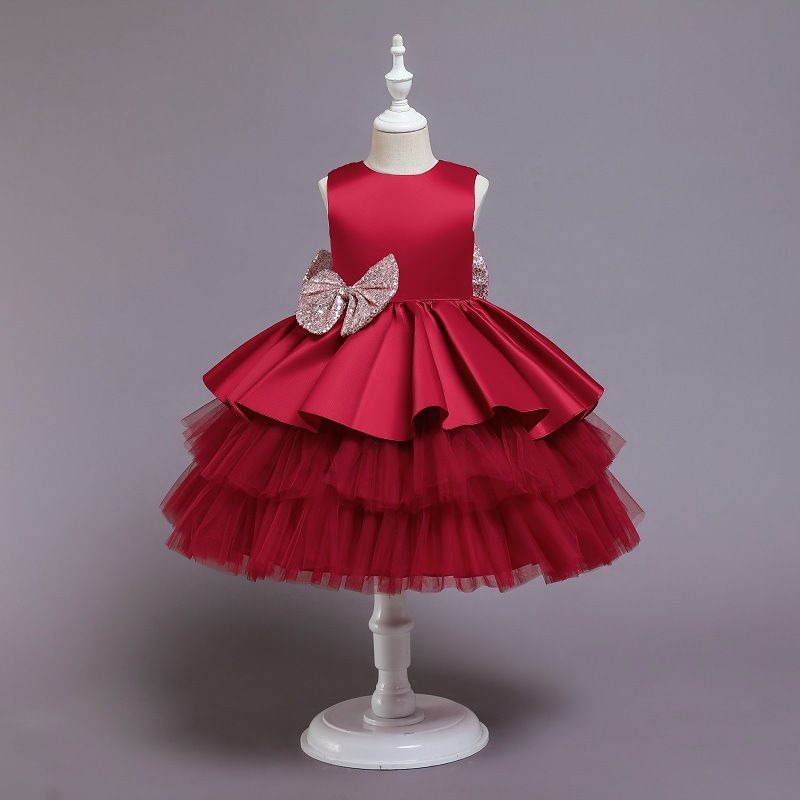 Kids' Clothing Skirt Girls Dress Mesh Cake Tulle Skirt Small Children Bow Princess Skirt_voghion.com