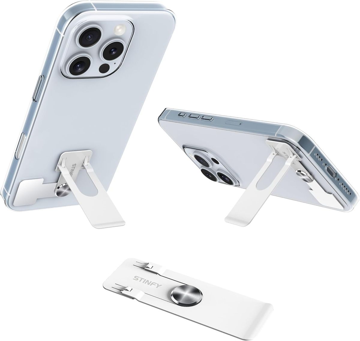 Support de téléphone ultra-fin, rotatif à 360° en acier, universel et stable, avec poignée adhésive, format de poche._voghion.com