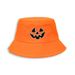Nuovi arrivi zucca colore Grie ricamo cappelli secchio donne uomini Halloween festa Bob Hip Hop cappello da pescatore semplice arancione bianco Panama_voghion.com