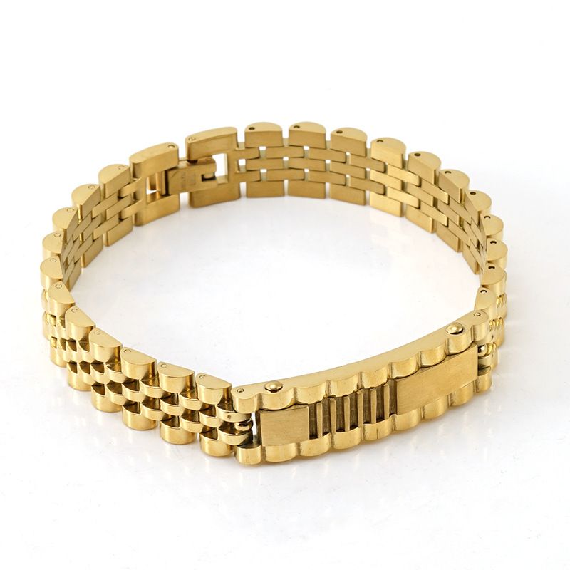 Mode herren uhr kette INS edelstahl gold männer dominierenden titanium stahl armband_voghion.com