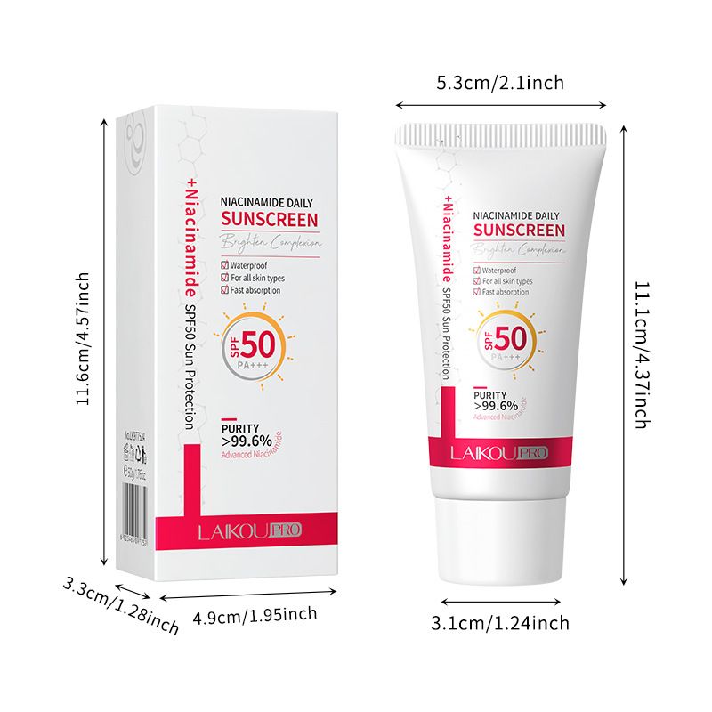 LAIKOU Pro Niacinamide Daytime Sunscreen 50g Moisturizing And Isolating One Piece_voghion.com