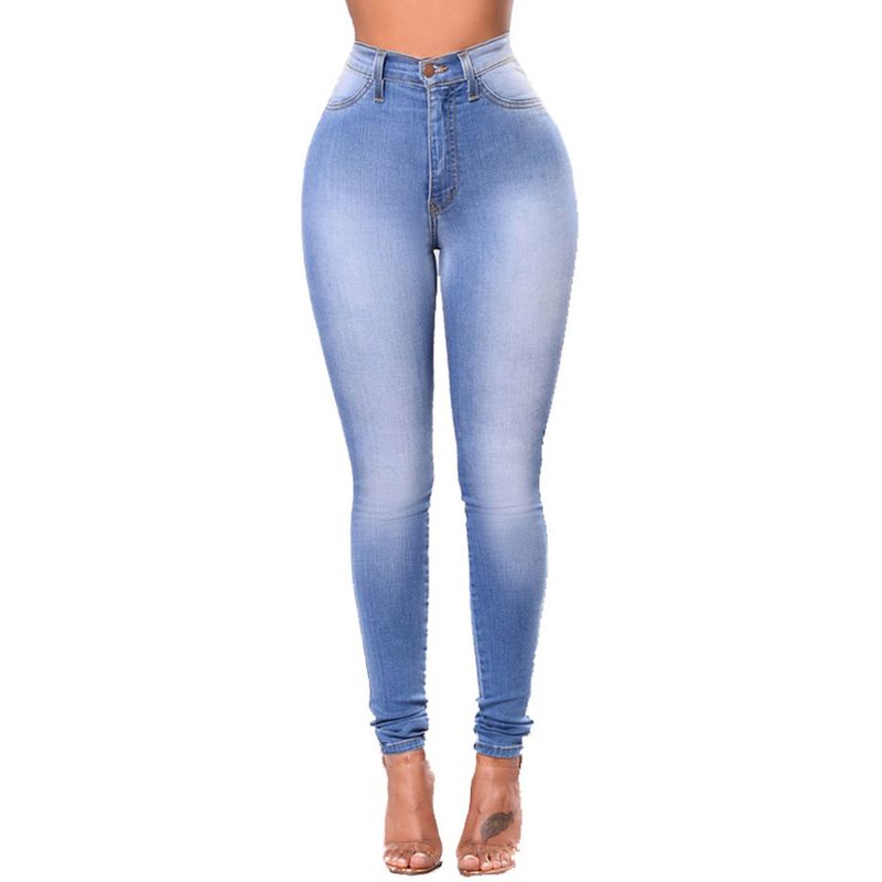 Gebleichte, abgenutzte Damen-Bleistift-Jeans in Knöchellänge, Skinny-Jeans mit verwaschenen Taschen, hohe Taille, Reißverschluss, lässig, 2025_voghion.com
