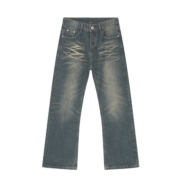 Dekonstruierte High-Street-Jeans – Distressed Washed Flare Denim mit offenem Saum (Sommer-Edition, S-XXL, Baumwollmischung)_voghion.com