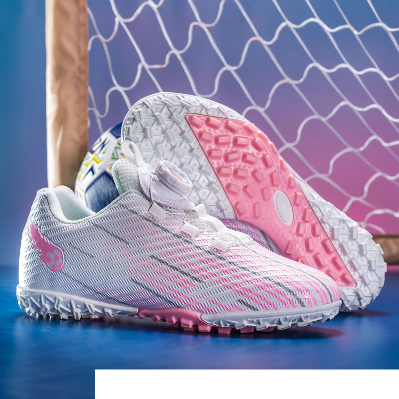 Scarpe da calcio per bambini da allenamento con fibbia rotante speciale per ragazzi con unghie rotte, scarpe da calcio sportive antiscivolo_voghion.com