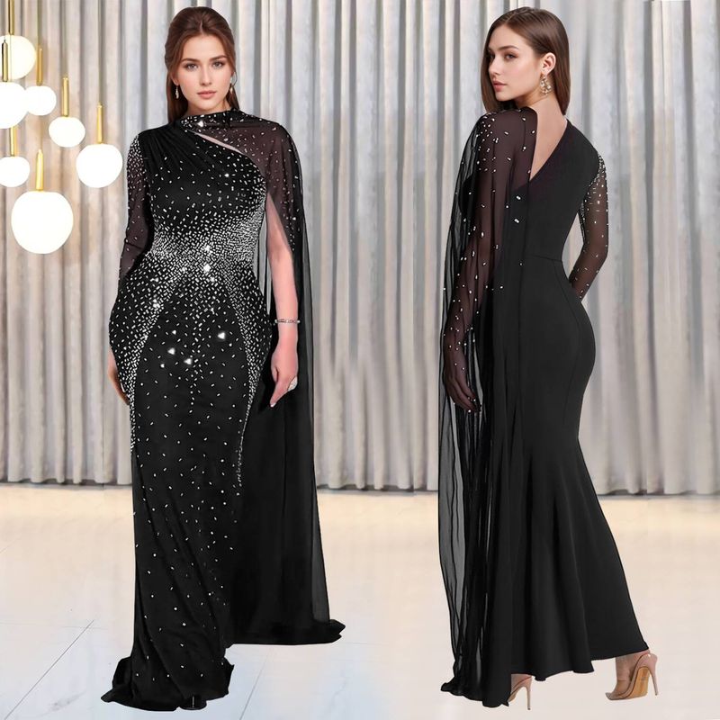 Roupas femininas moda temperamento quadril sexy malha quente vestido diamante_voghion.com
