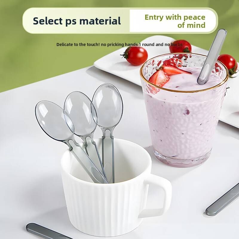​​50-Pack Premium Disposable Spoons - Sturdy, Heat-Resistant & Individually Wrapped For Hygiene​_voghion.com