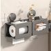 Wall-Mounted Toilet Paper Holder With Suction Cups - Bathroom Tissue Dispenser For Wet/Dry Wipes, Space-Saving Design, Rust-Proof Aluminum Alloy_voghion.com