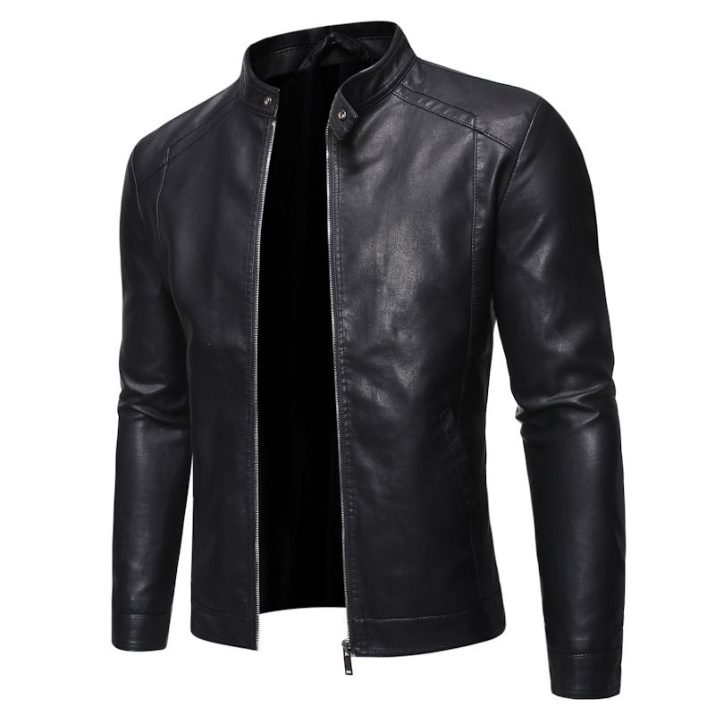Jacheta din piele barbati Jacheta moto casual barbati toamna/iarna_voghion.com