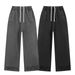 Men's Distressed Straight Leg Pants - High Street Fashion Vintage Washed Cotton Trousers With Ripped Details (S-XXL, Black/Gray)_voghion.com