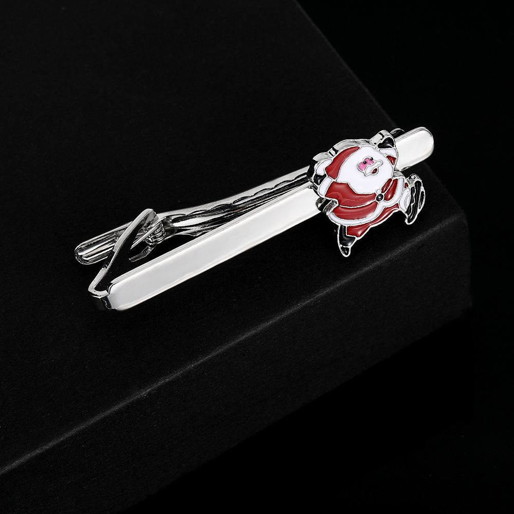 hot selling Santa Claus cufflinks tie clip set personalized holiday gift Christmas shirt accessories_voghion.com