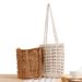 Korean Version Hollowed Out Chic Temperament Cotton Thread Hand Woven Bag Temperament One Shoulder Hand-held Beach Bag_voghion.com