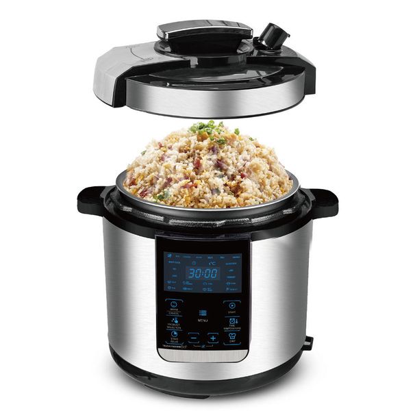 6L Multi-Functional Rice Cooker, Digital Programmable Cooker With Keep Warm & Delay Timer, For Cooking Rice, Soup, Stew, Porridge_voghion.com