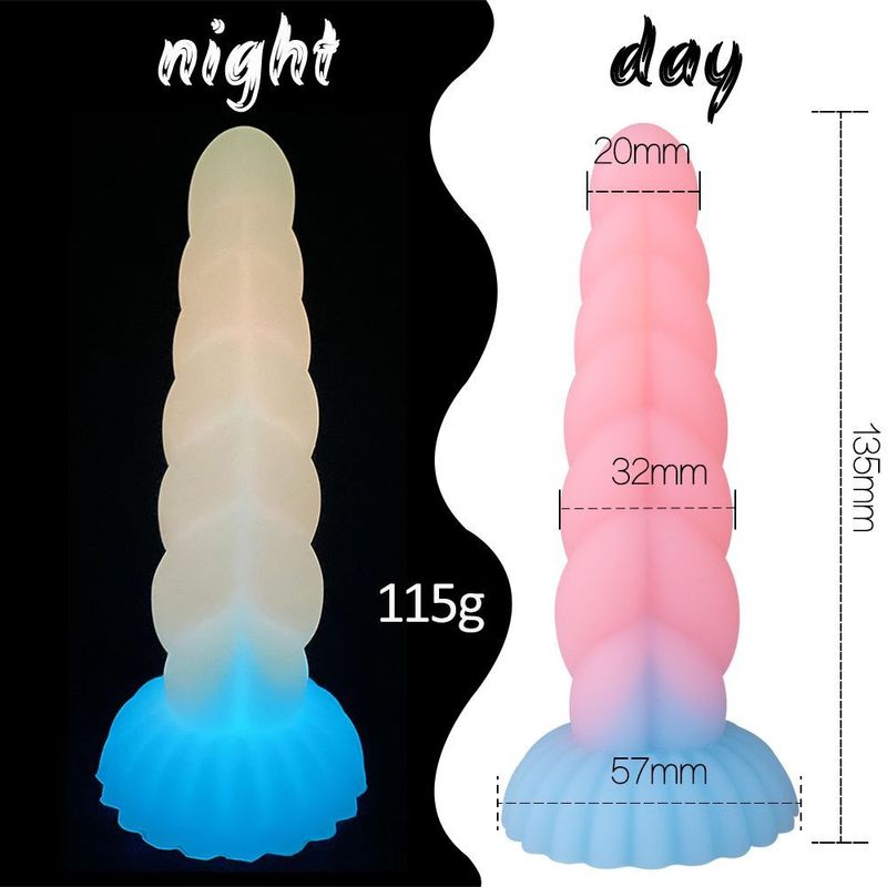 Glow-in-the-Dark Jellyfih Corner Beginner Dildo Jelly Sandwich Small Size Maturbation Stick Adult Toy Sexy Sex_voghion.com
