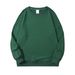 İnce İlkbahar ve Sonbahar Yuvarlak Yaka Erkek Sweatshirt Düz Renk %100 Pamuk 320g Uzun Kollu Bol Kesim_voghion.com