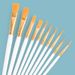 New plastic rod 10 blue oil brush set painting watercolor hand-painted art brush oil brush set_voghion.com