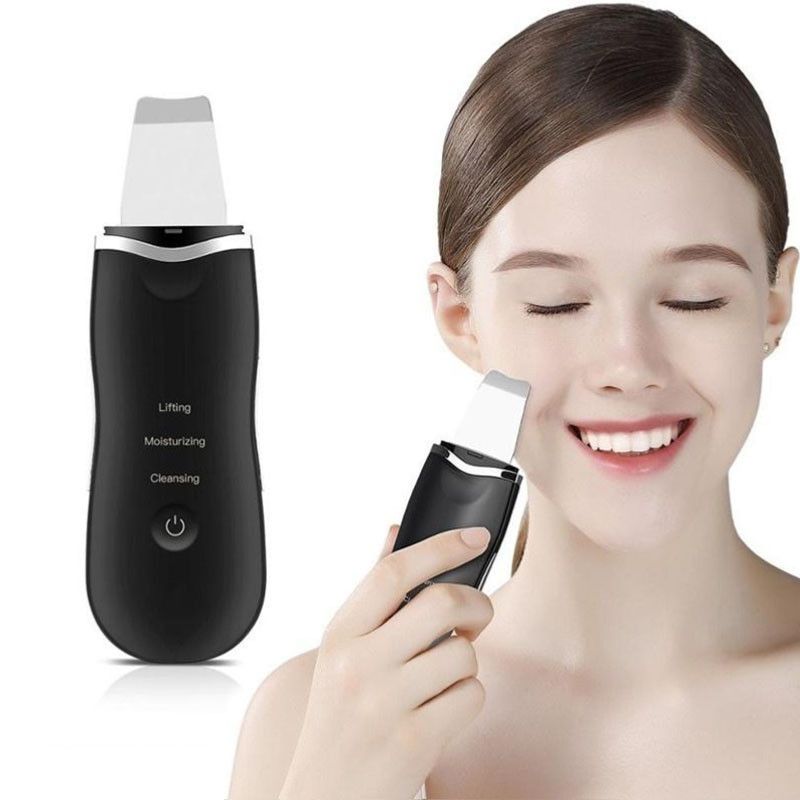 3-in-1 Ultrasonic Face Scrubber – Skin Spatula For Deep Clean, Lift & Absorption_voghion.com