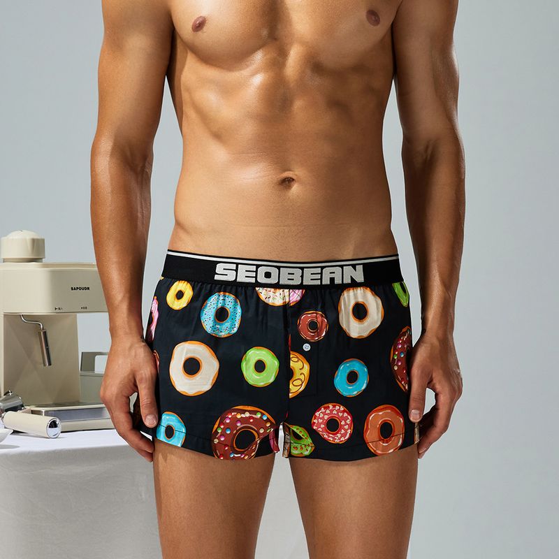 Men's Underwear Arrow Pants Pure Cotton Youth Printed Men's Boxer Pants Fashion Boxer Briefs_voghion.com