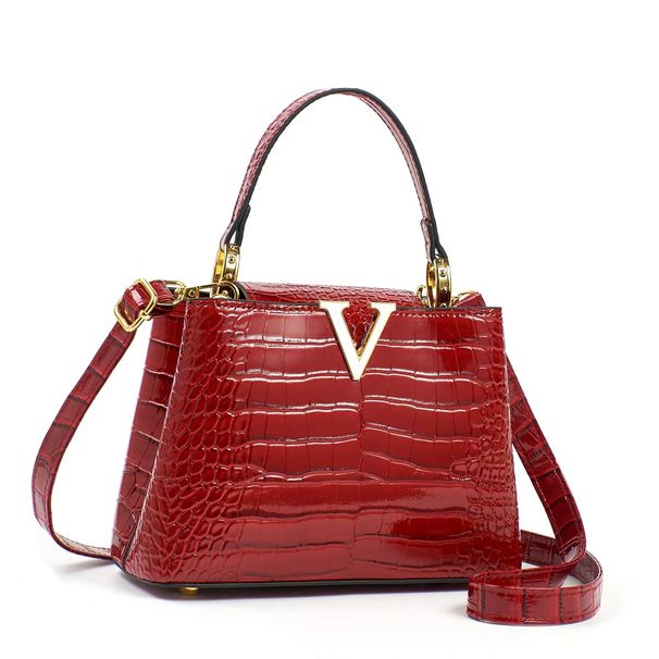 Damhandväska Handväska Damväska med stentryck av hög kvalitet, moderiktig axelremsväska_voghion.com