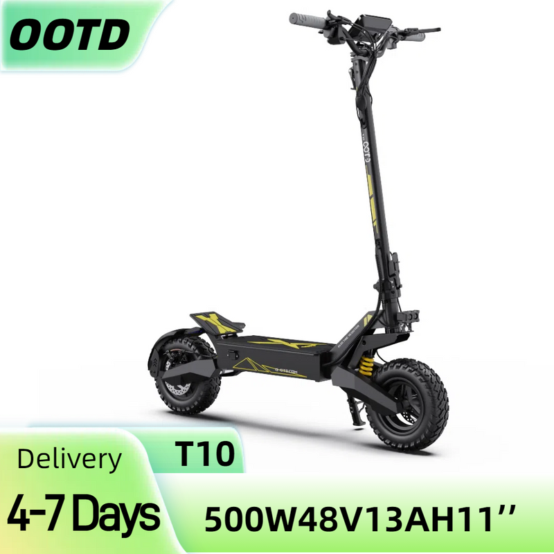 OOTD T10 11" All-Terrain Electric Scooter 500W Motor 48V 13.5Ah Battery_voghion.com