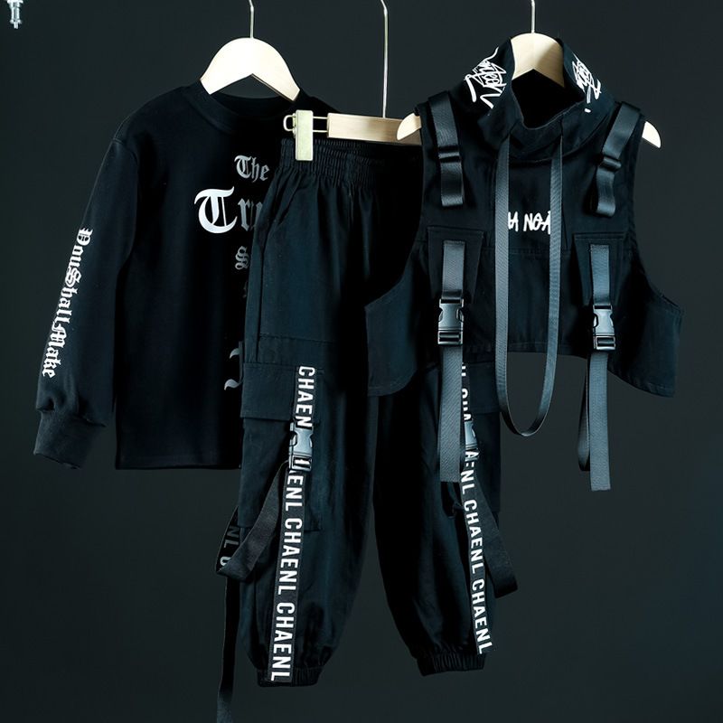 Hiphop-kostume til børn Hiphop-drenges løstsiddende kostume Cuhk Børnedragt Jazz-kostume_voghion.com